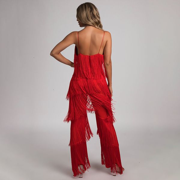 

womens bodysuit white jumpsuit rompers fringes womens jumpsuit tassels solid regular playsuit white chic outfits jumpsuits for women, Black;white