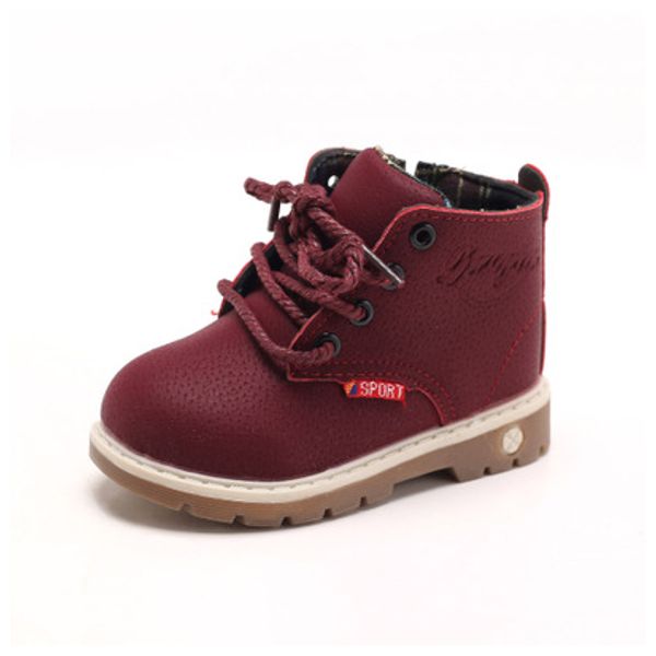 

kids designer martin boots luxury solid color shoes for boys girls kids casual british style party shoes eur 21-30 on sale, Black;grey