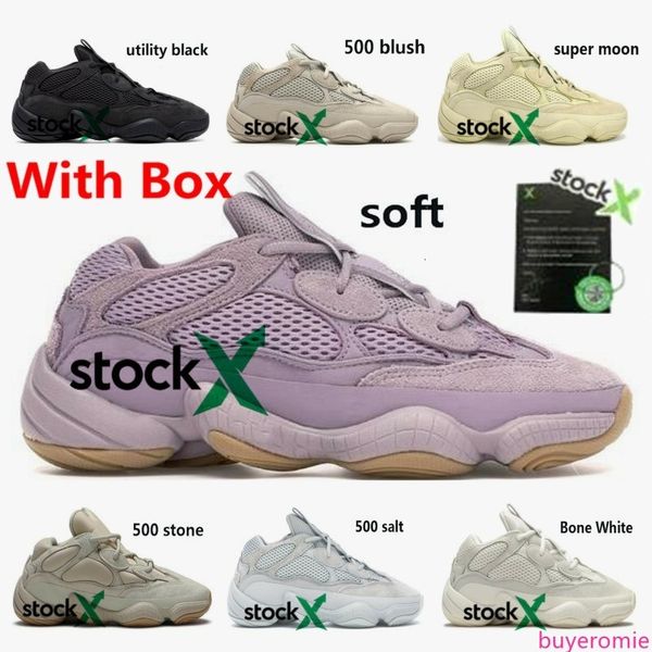 

2020 kanye 500 soft vision мужчины женщины кроссовки кость белый камень дизайнерские кроссовки румяна соль пустынная крыса супер луна желтый