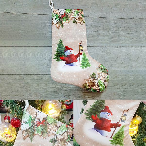 

christmas stocking colorful santa snowman deer pattern holiday stockings christmas decor lfd