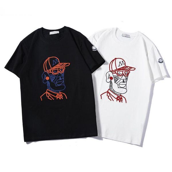 

Италия мужские дизайнерские футболки Monclers раздвижные брендовые футболки с парам