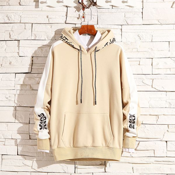 

fashion letter printed hoodies women/men long sleeve hooded sweatshirts 2019 japan style hip hop streetwear hoodies, Black