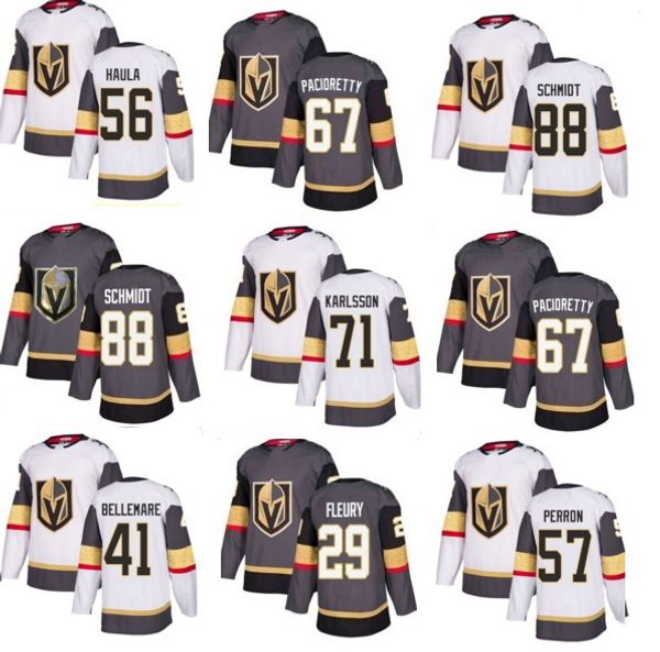 

Top Men's Vegas Golden Knights 29 Fleury Grey Home 71 Karlsson 81 Marchessault 56 HAVLA 18 NERL 4 STONER 6 MILLER 88 SCHMIDT Hockey Jersey
