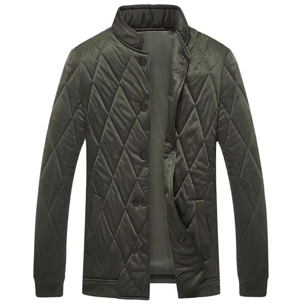 

men's new fashion autumn winter solid color coat long sleeved lattice jacket, Black