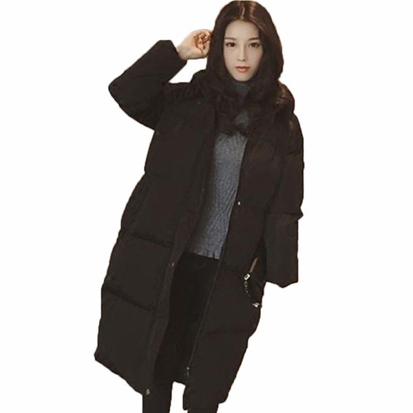 

women sparrows woman parka winter clothes girls long cotton-padded loose coat winter jacket down coat women jacket, Black