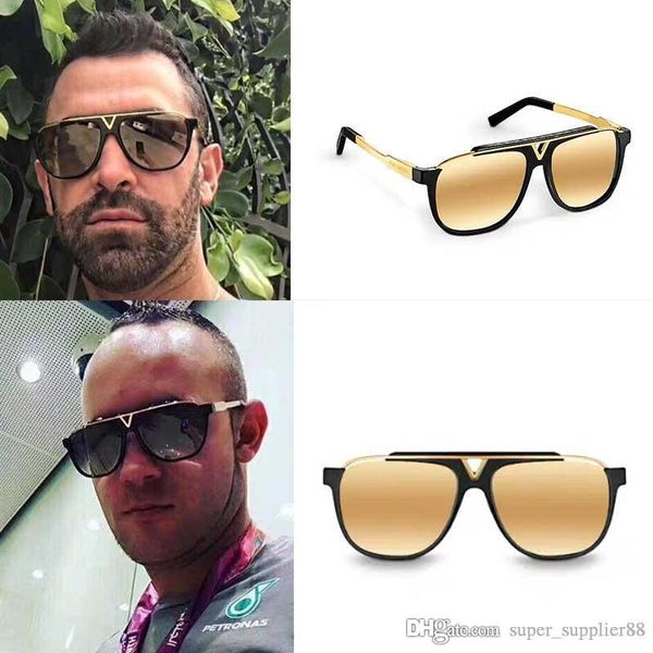 

0937/0936 latest fashion men's designer sunglasses square metal combination frame uv400 lens + original box, White;black