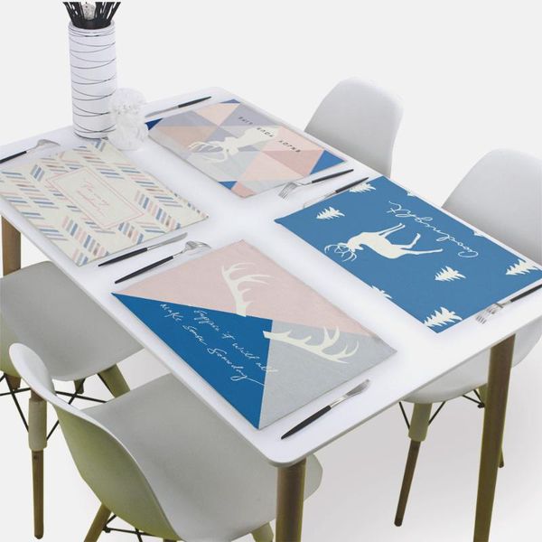 

nordic blue napkins table napkins cloth for home 43*32cm towel linen napkin for kitchen table mats servilletas