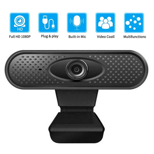 Full HD 1080P Webcam USB-PC-Computerkamera mit Mikrofon, treiberfreies Video für Online-Unterricht, Live-Übertragung