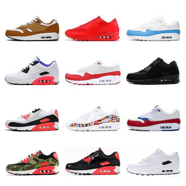 

2019 men women running shoe triple black infrared classic mens trainers university red usa breathable sports sneakers shoes