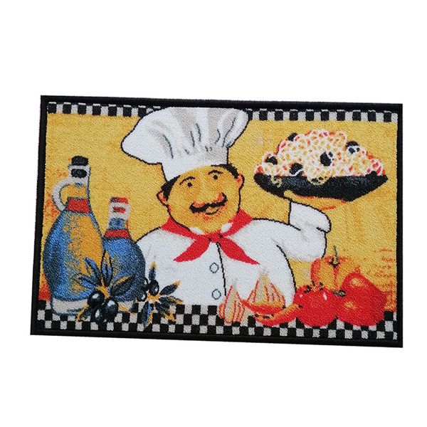 

funny kitchen chef printed non-slip door mat floor mats carpet cushion