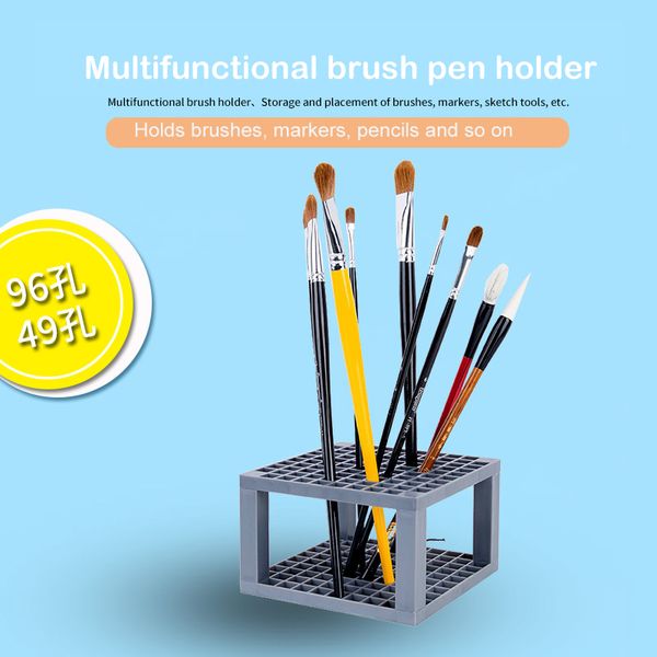 

49 / 96hole paint brush pen holder многофункционального карандаш стойка стойка дисплей поддержка держатель акварельная живопись кисть для хр