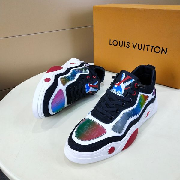 

2020 chain reaction luxury sneakers men's sports fashion casual shoes coach lightweight embossed soles casual basketball sneakers 38-45, Black