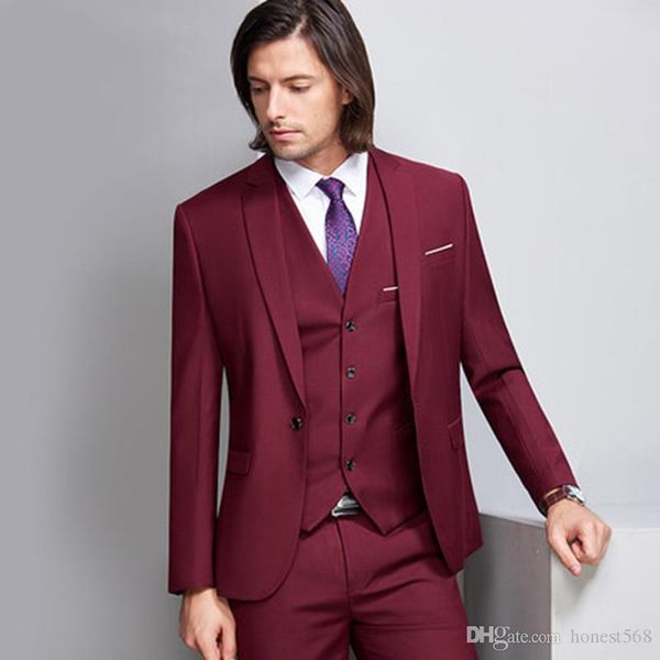 

красивый one button groomsmen нотч groom tuxedos мужские костюмы свадебные / выпускной вечер / ужин шафер blazer (куртка + штаны + tie + ves, Black;gray