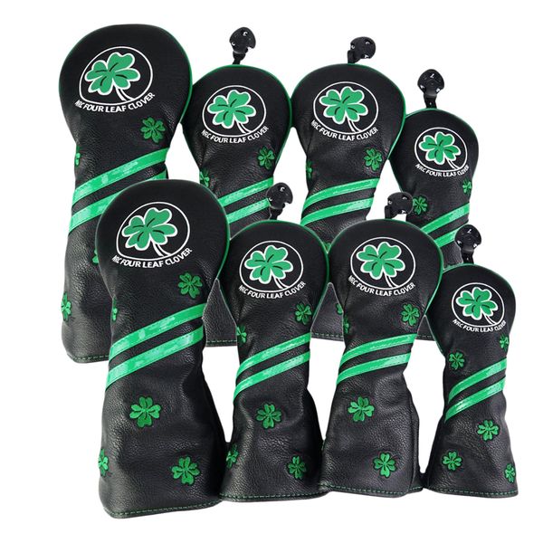 

8x golf wood head cover pu-leather fairway driver club headcover accessories