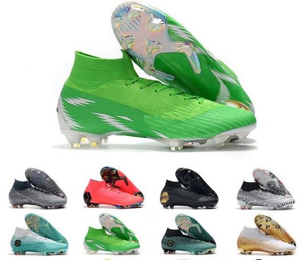 

2019 mens soccer shoes fury cr7 mercurial vapors xii vi 360 elite fg cr7 se soccer cleats outdoor football boots mercurial superfly