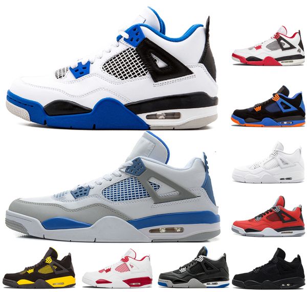 

mens 4 4s basketball shoes pure money premium black cat white cement bred fire red fear alternate mens sports shoes sneakers size 41-47