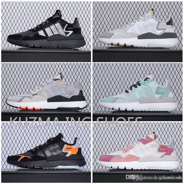 

Mens Nite Jogger 2019 Running Shoes Womens White Black Originals Classic Casual MINT Sports Trainers shoes sliver Boost bottom Sneakers