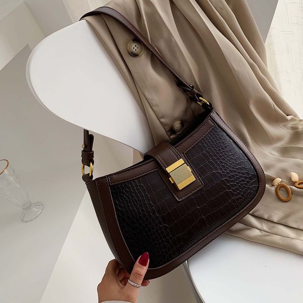 

ins crocodile pattern handbags and clutch 2020 fashion women female messenger shoulder bag girls purses luxury clutch bag
