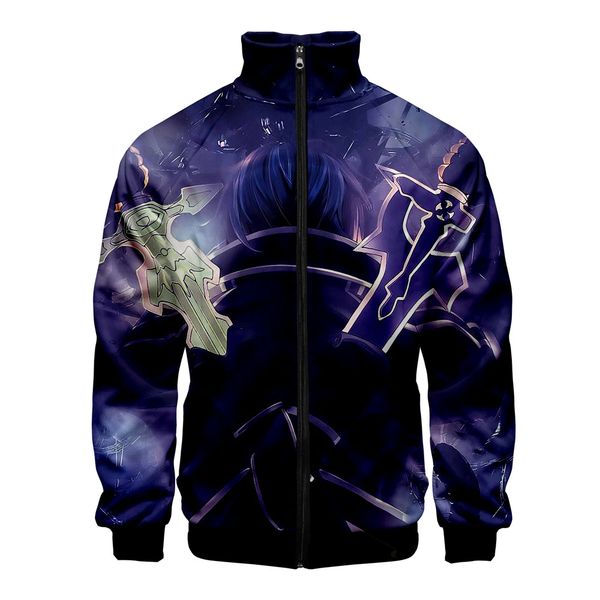 

2019 sword art online zipper jackets casual jaclkets new fashion highstreet autumn and spring clothes sword art online jacket, Black;brown