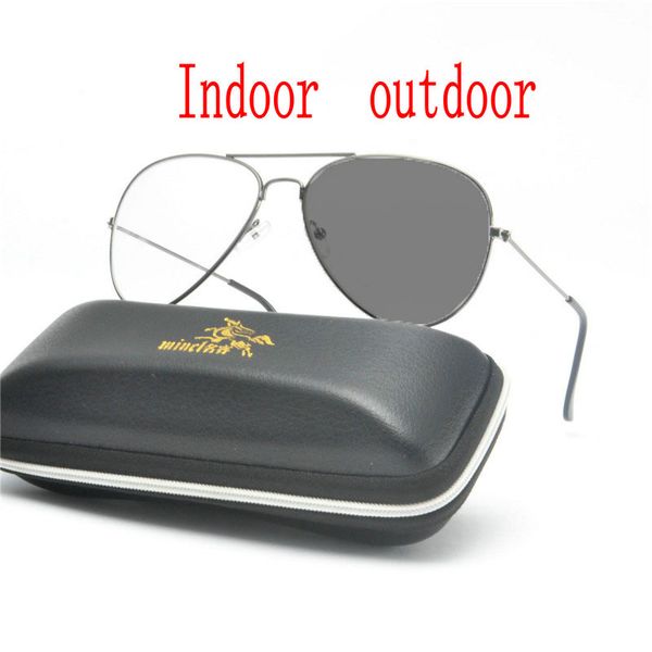

round myopia sunglasses pchromic finished men women myopia eyeglasses frame with color lens sun glasses eyewear fml, Black