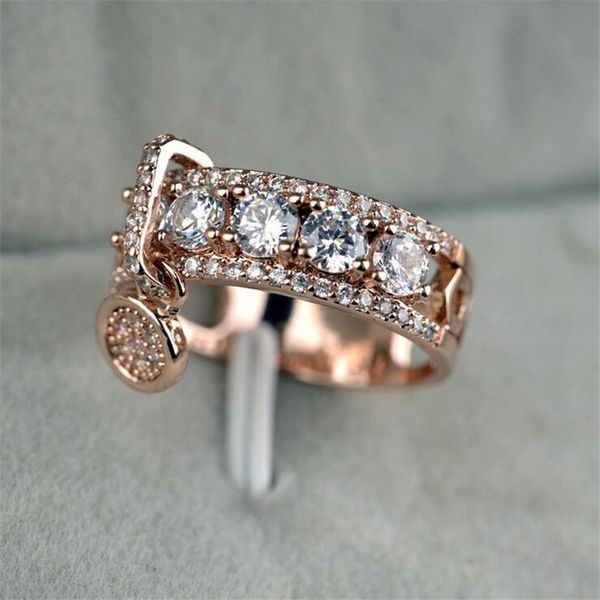 

vecalon unique promise ring rose gold filled 925 silver diamond party wedding band rings for women men dropshipping jewelry, Slivery;golden
