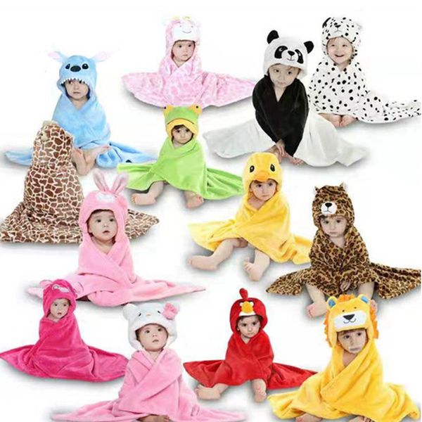 

cartoon animal shape lovely baby bath blankets cute kids boys girls hooded blanket bathrobe cloak receiving neonal