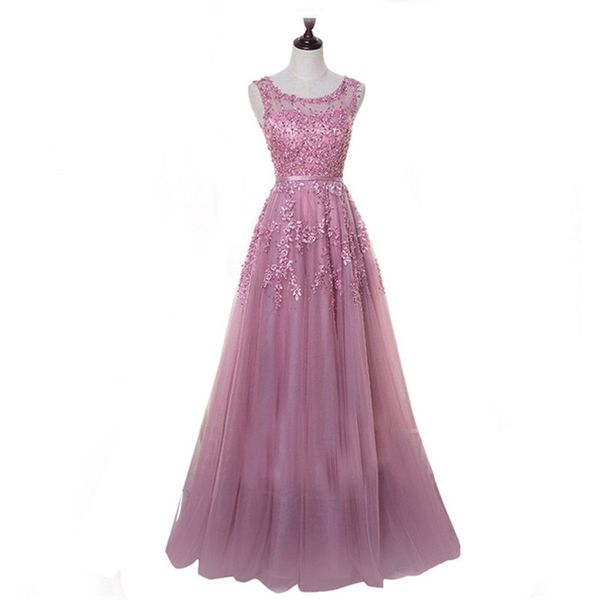 

румяна розовый тюль линия длинные вечерние платья с кружевными бусинками 2020 длина пола вечернее платье abiti da cerimonia da sera, Black;red