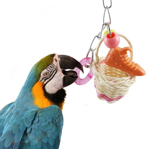 

parrot hand take / claw down / paw toys small basket hand take toys can hang 20g