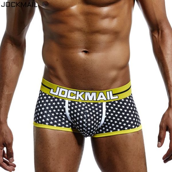 

jockmail мужского хлопка трусы боксер звезды шаблон мультфильм дом белье пот-абсорбент и удобное ethika боксеры красивый mutande uomo, Black;white