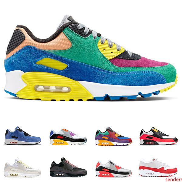 

90 running shoes for mens womens laser fuchsia bred viotech be true university red sports sneakers trainers size 36-45