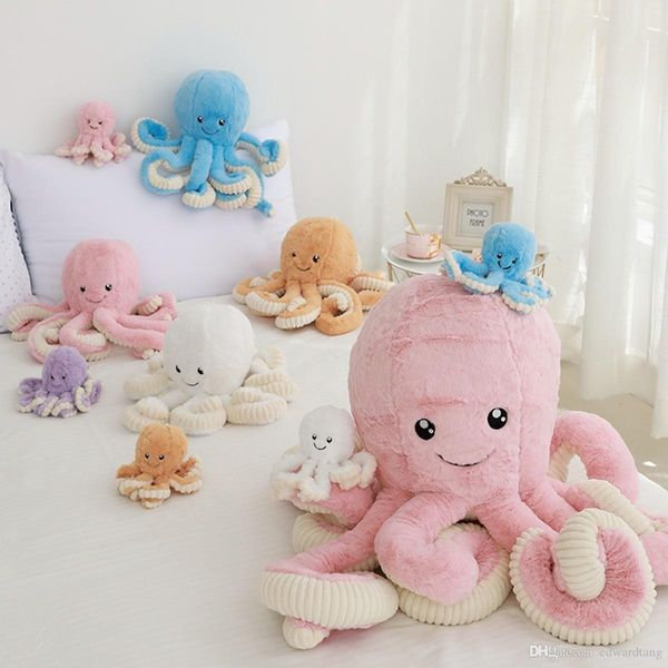 Cute 80см Super Soft Octopus куклы Плюшевые игрушки, чучела животные Поддержите Подушку, подвеска Украшение для Xmas K именинницы подарок, украшения 4-4