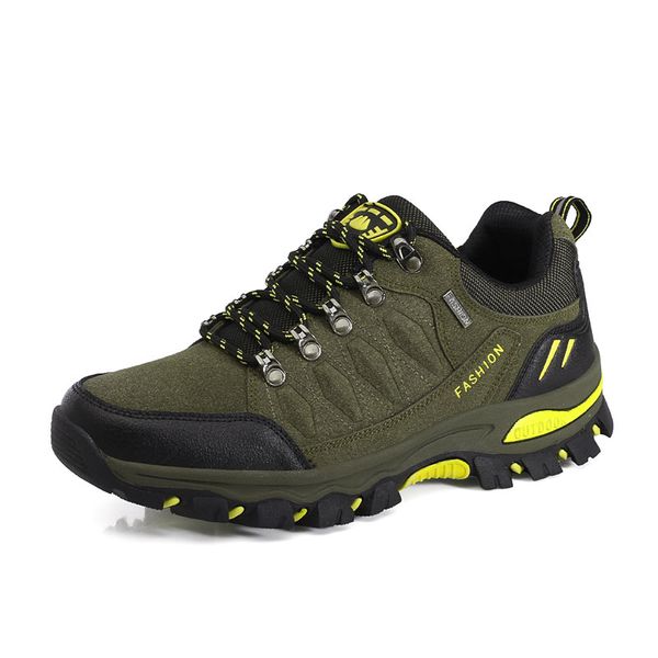 

plus size men hiking shoes autumn hiking boots mountain climbing shoes outdoor winter sport men trekking sneakers waterproof, Black