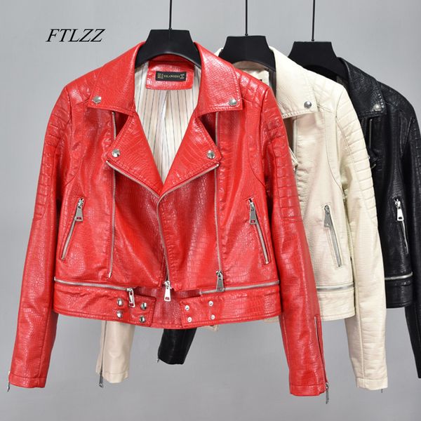 

women's leather & faux ftlzz soft pu jacket coat women hem detachable serpentine female rivet zipper motorcycle outerwear, Black