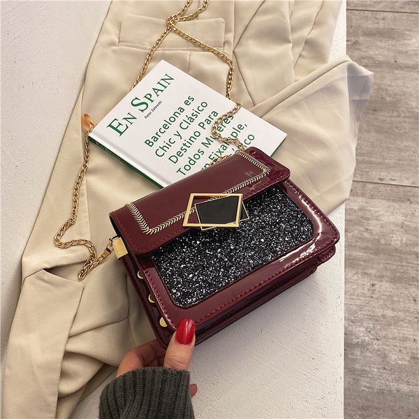 

chain pu leather crossbody bags for women 2020 small shoulder messenger bag special lock design female travel handbags