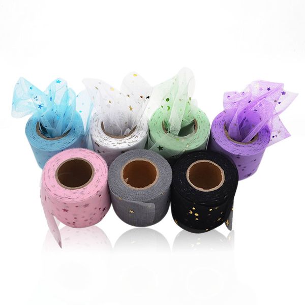 

20m*6cm glitter tulle roll sequin spool tutu skirt organza laser diy baby shower birthday party wedding decoration, Black;white