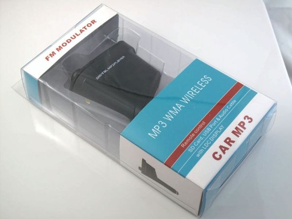 3 5 mm Audio Blue Lcd Car Kit MP3-Musik-Player Remote Wireless FM-Transmitter Modulator Autoradio USB Sd Mmc Autos Verstärker 259 V
