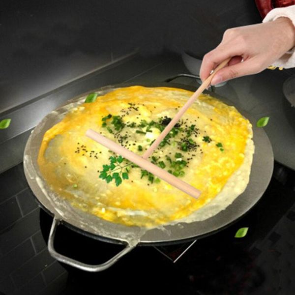 

new t shape wooden crepe maker pancake batter spreader stick home kitchen tool diy pancake restaurant canteen specially supplies