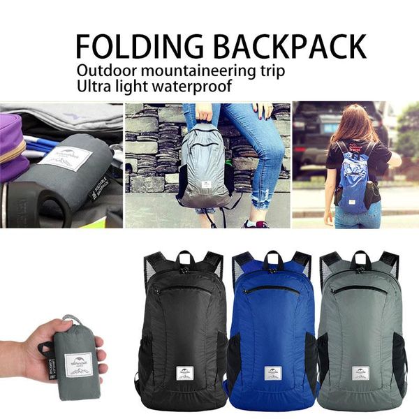 

handbag folding backpack diagonal package silicon coating hiking one strap shoulder cycling sports lightweight bag 30d nylon