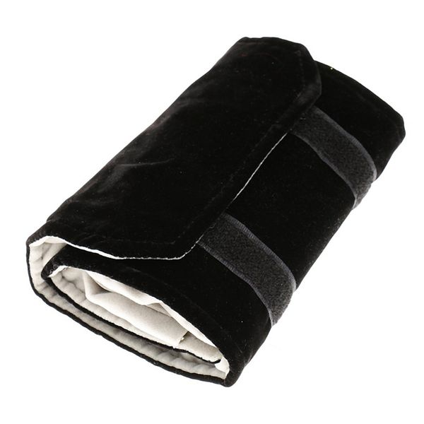 

jewelery roll jewelery bag, made of flannel, for ring, for jewelry storage when traveling - black, gray, small, Pink;blue