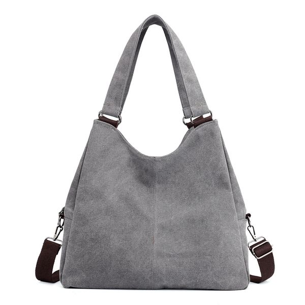 

2020 new fashion canvas bag women bag handbag casual solid color ladies messenger shoulder