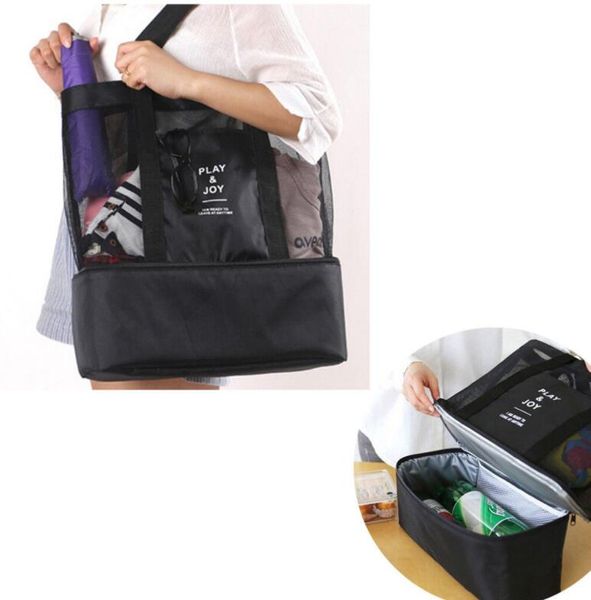 

Me h beach bag picnic cooler double layer ingle houlder beach bag torage lunch houlder bag ljjk1194
