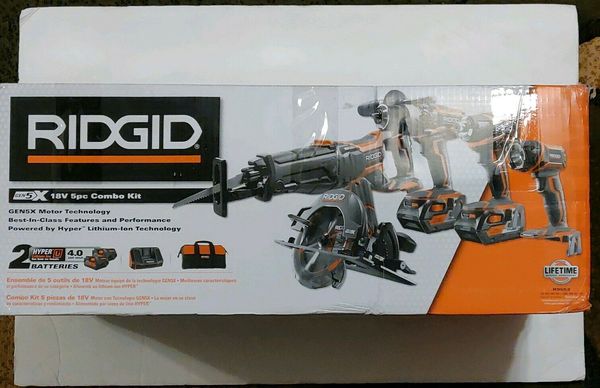 

Ridgid r9652 18v li ion cordle 5 tool combo kit 2 4ah batterie