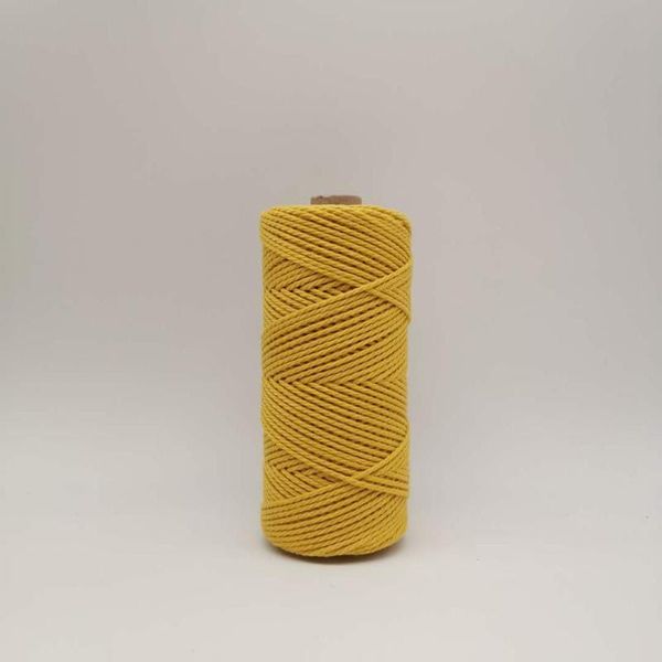 

ropemate 2.0mm 150m cotton cord - 3 strand twisted-sunflower color for craft diy home decor, Black;white