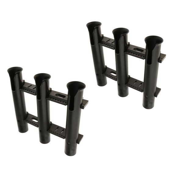 

2pcs fishing triple 3 tube rod holder rack 3-link fishing equipment tools storage holder