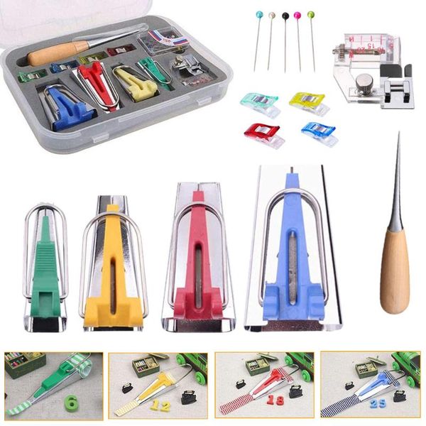 

diy лоскутная лоскутное инструмент binding шьет machine tools устанавливает многофункциональный шитье bias tape maker set хемминг лента прои, Black