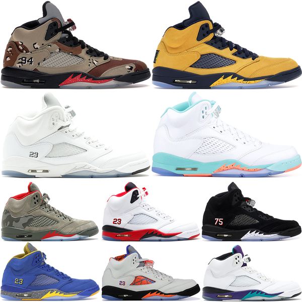 

5 5s og men basketball shoes michigan 2020 black grape fire red ice blue university red jsp laney psg mens trainers sports sneaker us 7-13