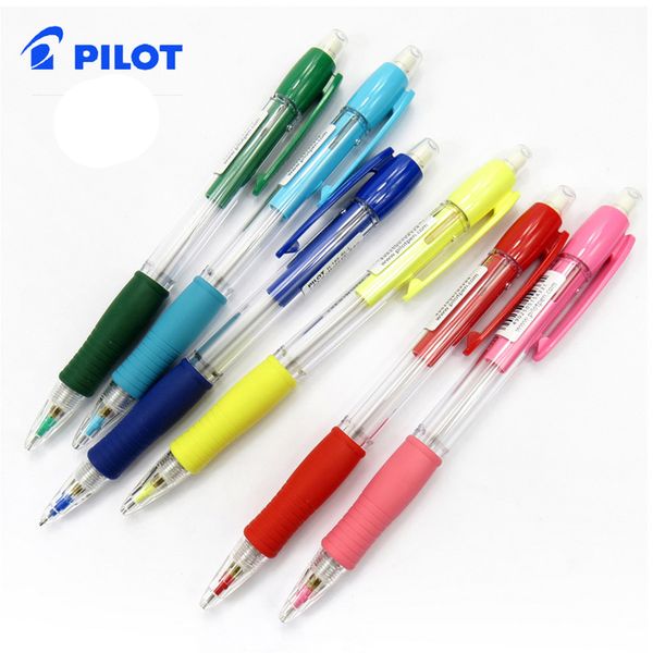

1pcs japan pilot mechanical pencil h-185-sl color rod automatic pencil 0.5mm activity retractable pen comfortable grip good writing, Blue;orange
