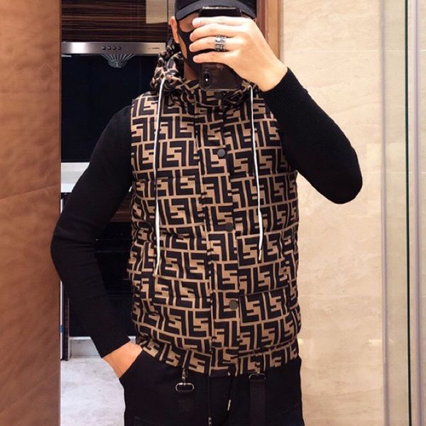 

2019 ale classic mens jacket luxury vest down coats puffer coat hoodie mens women outerwear windbreaker hooded luxury jacket b2 b103554l, Black