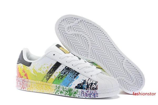 

2019 superstar white hologram iridescent junior superstars sneakers super star women men sport running shoes 36-45