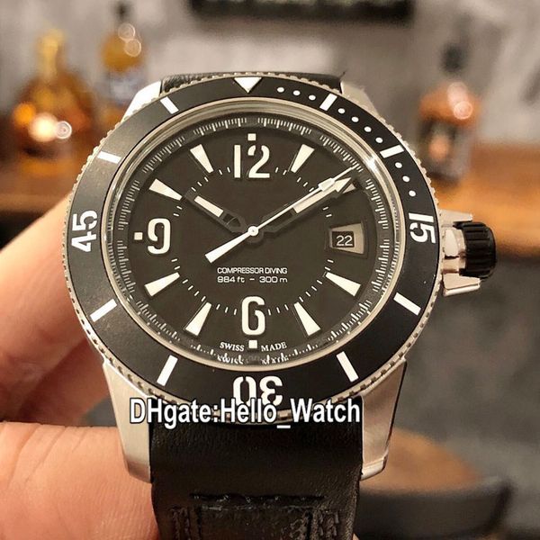 Nuovo 42mm Master Compressor Extreme Q2018470 2018470 quadrante nero orologio automatico da uomo cassa in acciaio cinturino in pelle orologi sportivi Hello_Watch